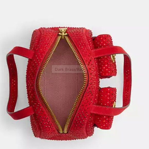 NWT - Coach Twin Turnlock Bag 20 With Crystal (Red) - Picture 3 of 8